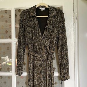 Gold glitter jumpsuit never worn Calvin Klein size 10
